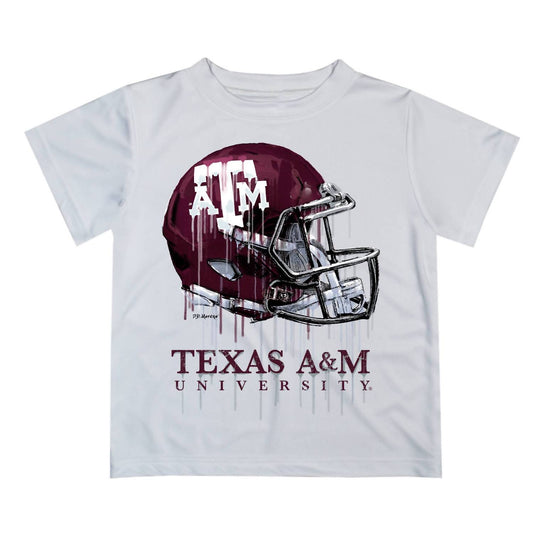 Vive La Fete - Boys Texas A&M Aggies Original Dripping Football Shirt