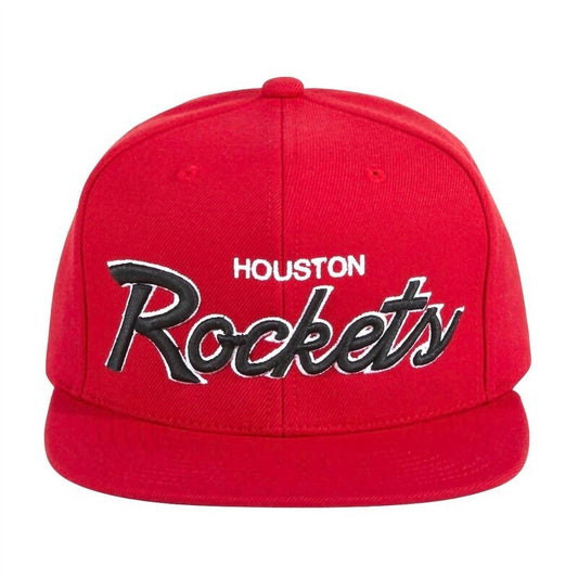 Mitchell & Ness - MEN'S NBA HOUSTON ROCKETS SCRIPT SNAPBACK CAP