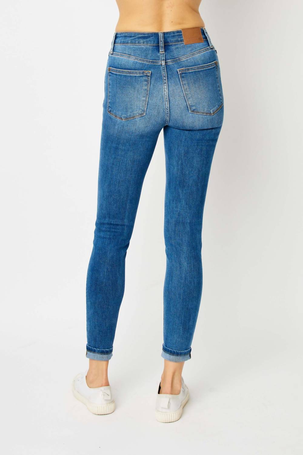 Judy Blue - High Waist Cuffed Hem Skinny Jeans
