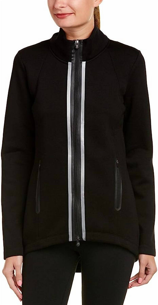 MARINA STYLISH COLLARED SOFT FABRIC FULL ZIP JACKET