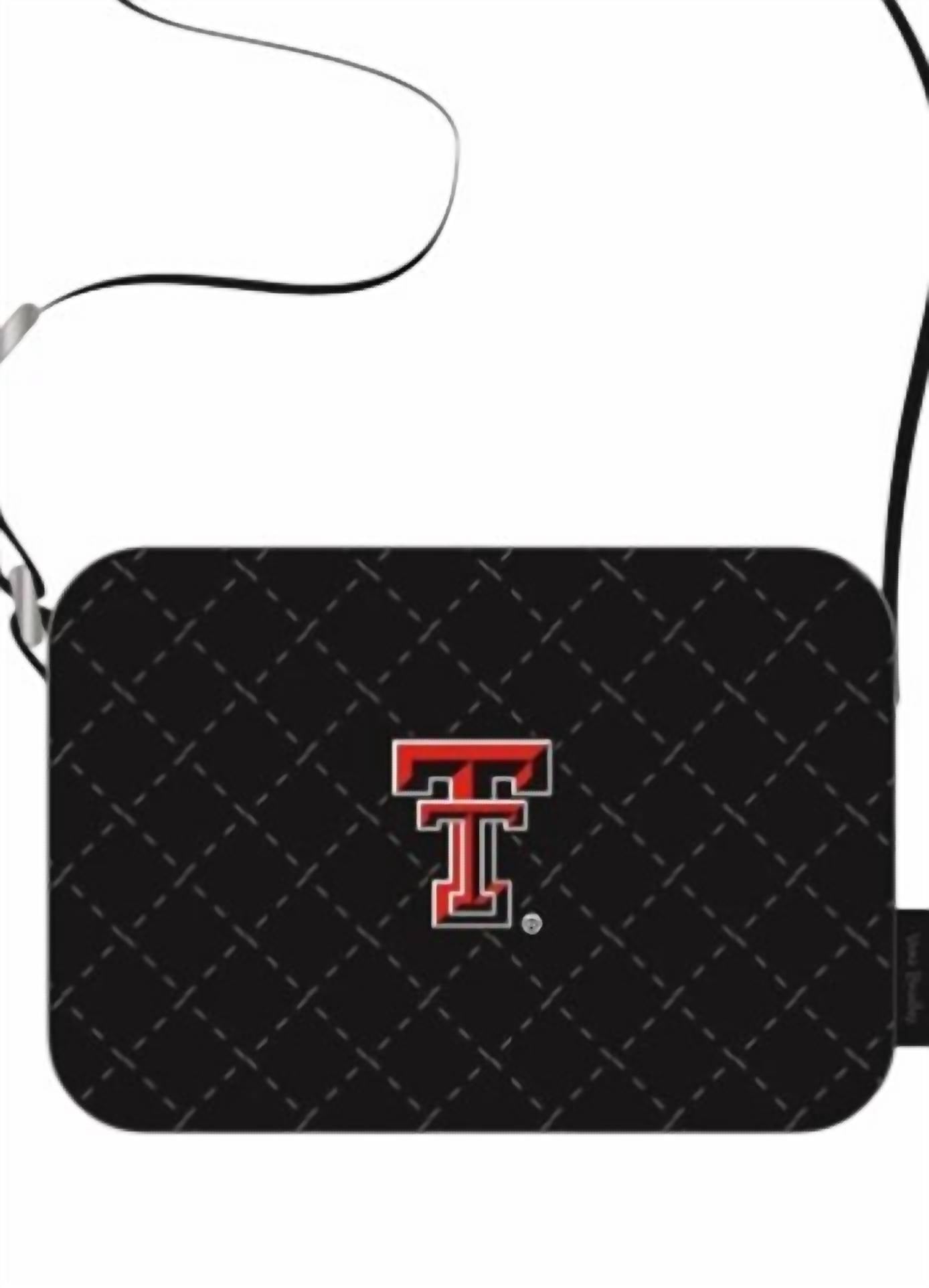 Vera Bradley Women's Texas Tech Small Stadium Crossbody Bag in black - women's bag - detail view