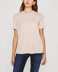AG Jeans Jagger Crew Short Sleeve Tee in pearl mauve ivory dust - women's t-shirt - detail view