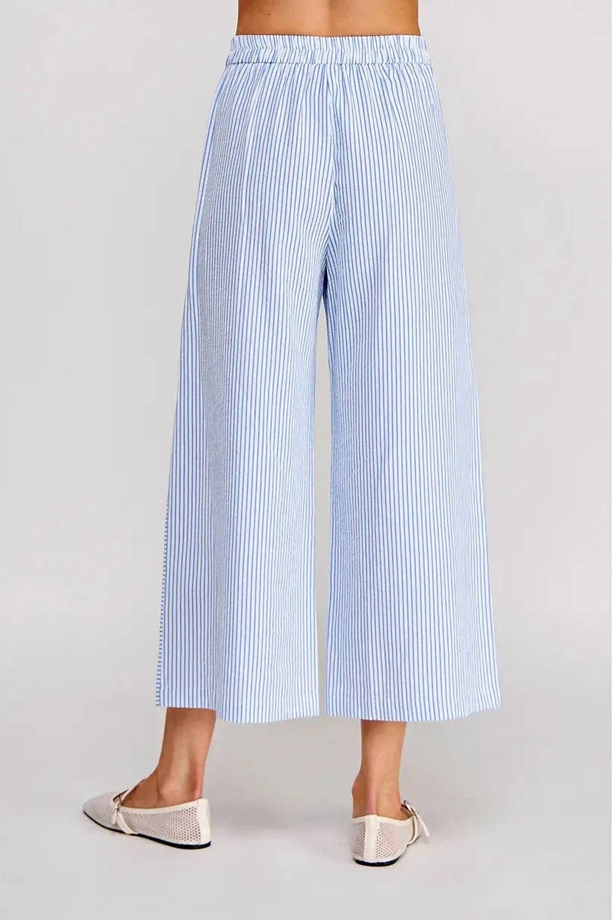 Allie Rose - Olga Pinstripe Seersucker Pants