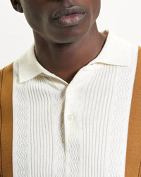Ben Sherman - Textured Block Stripe Knitted Polo