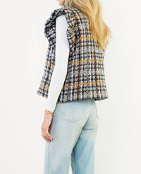 Thml - Plaid Tweed Collared Vest