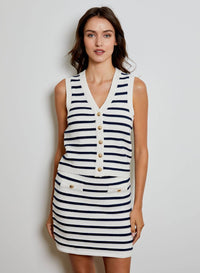 Design History - Stripe V-neck Top