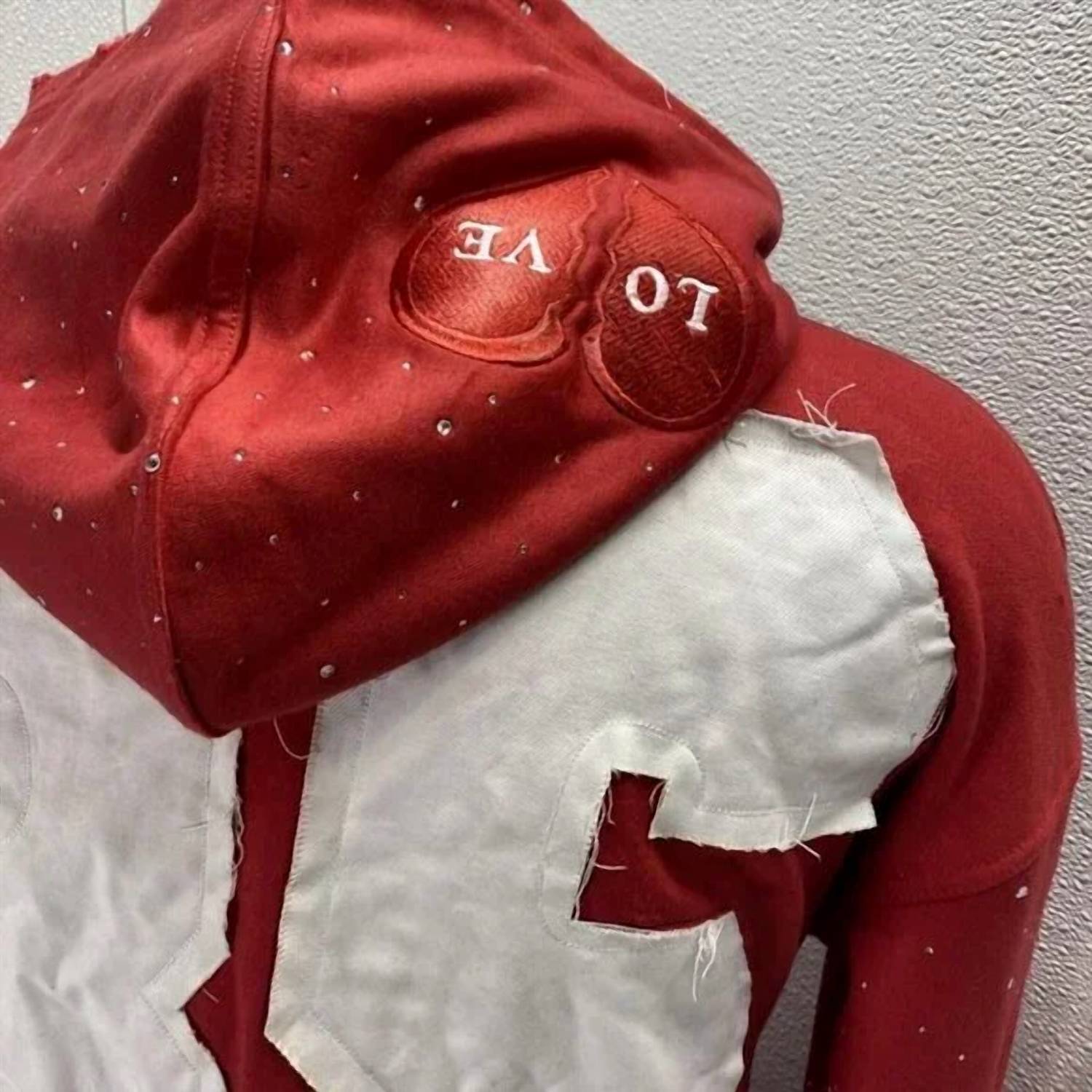 Resilient Studios Men's Rhinestone Zip Sweatshirt Jacket in red - men's shirt - view 4