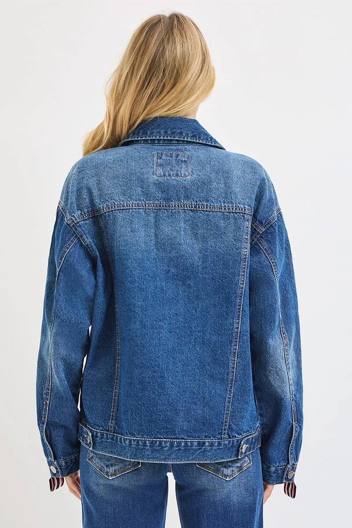 Risen - Oversized Side Strap Denim Jacket