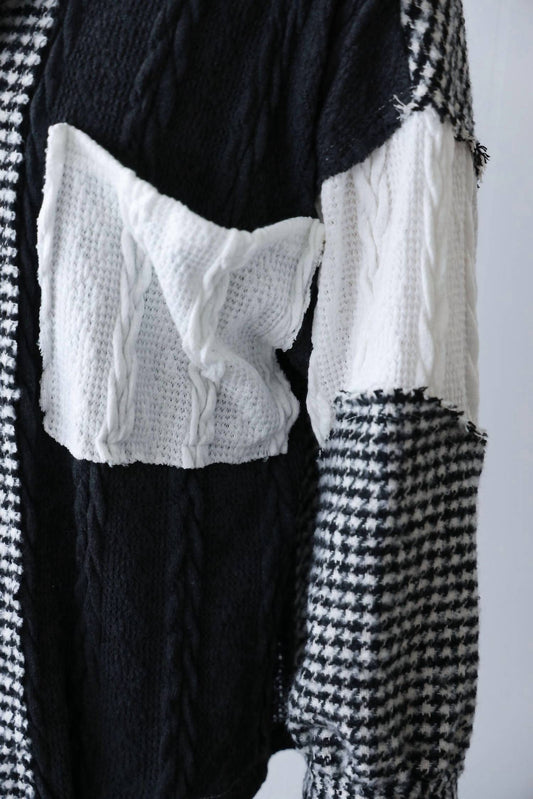 Pol - Houndstooth Sweater Shacket