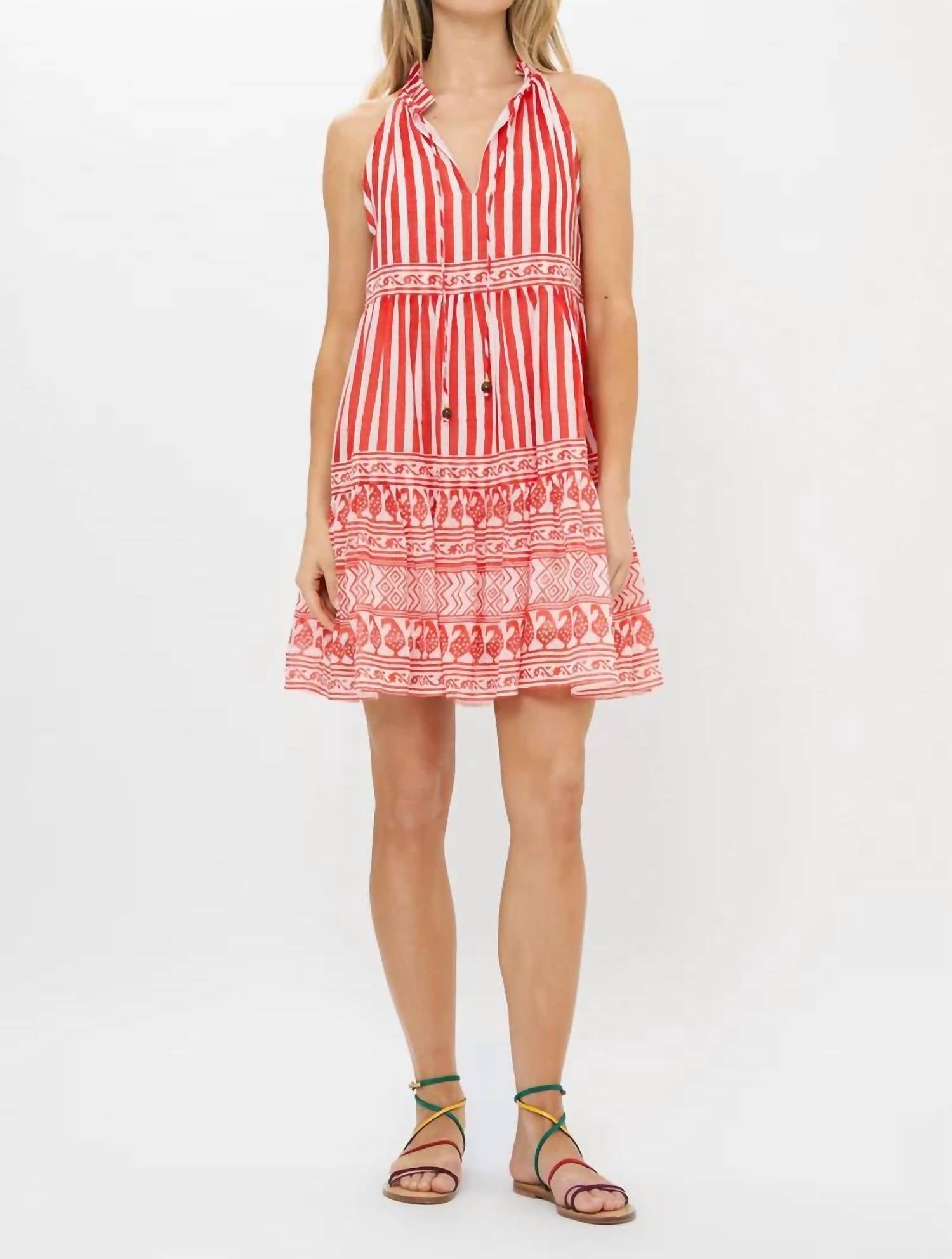 Oliphant - Sleeveless Tiered Mini Dress