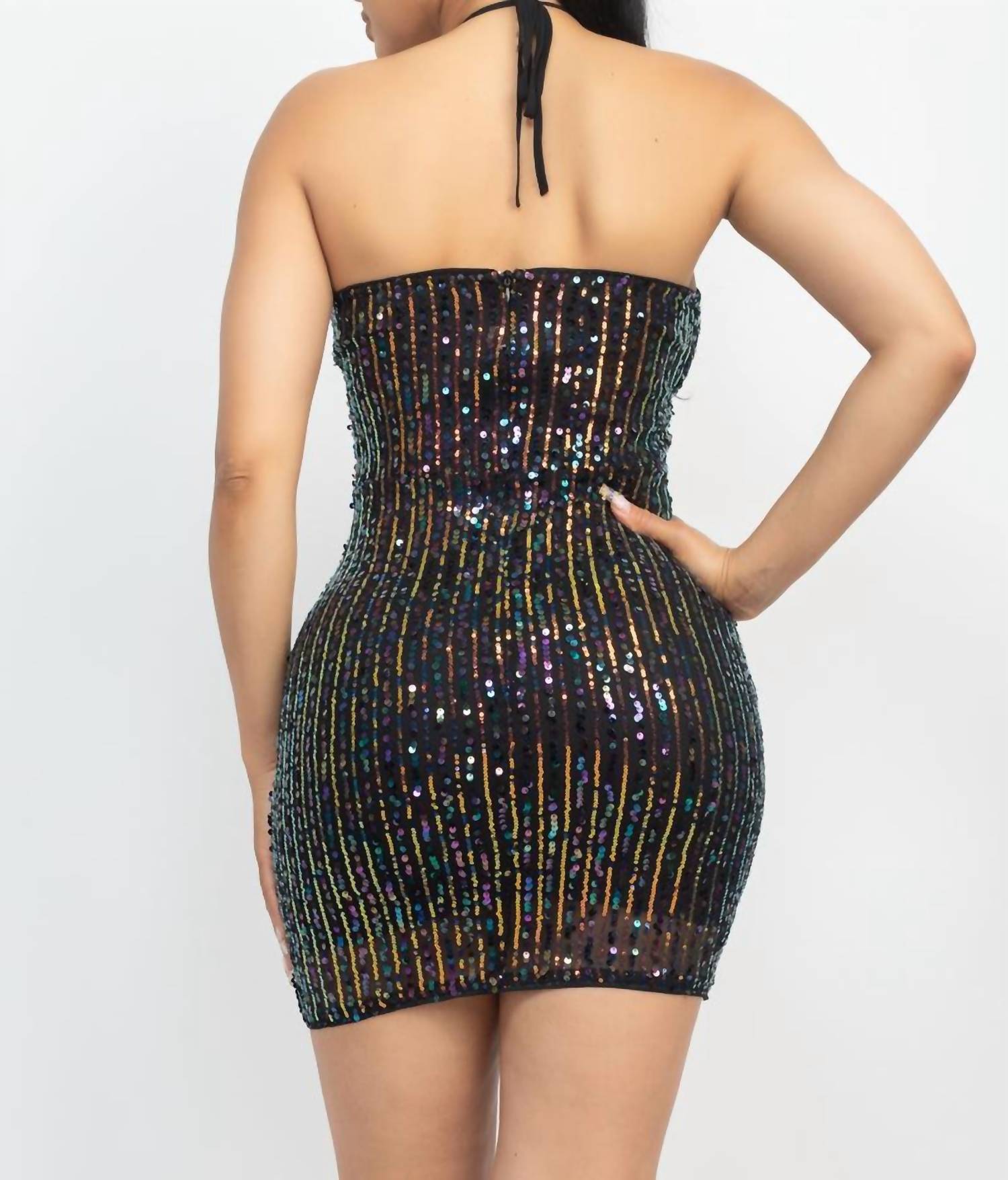 Shop Iris Basic - Night Out Sequin Mini Dress