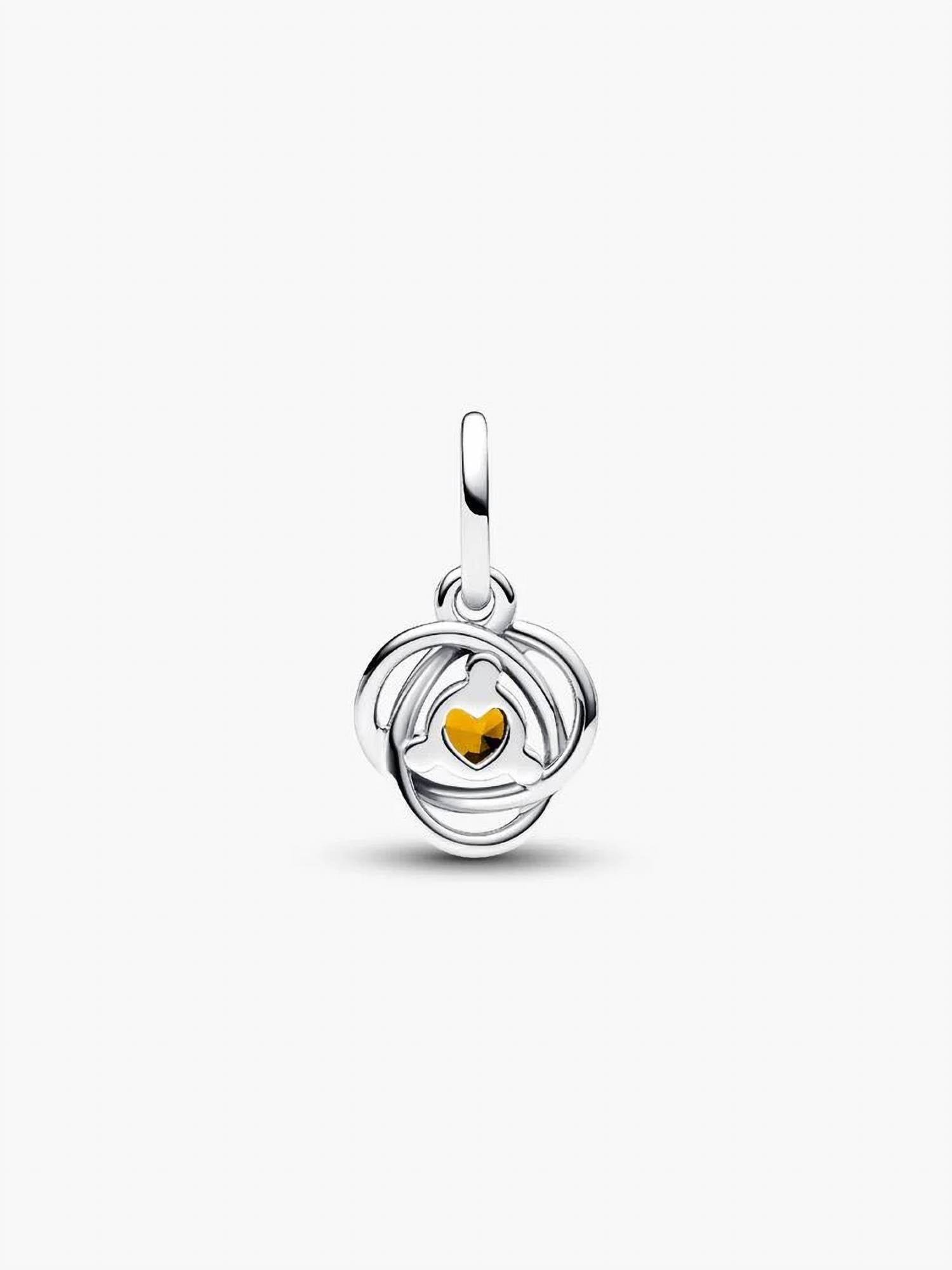 Pandora Honey Eternity Circle Dangle Charm in silver - women's jewelry - view 4