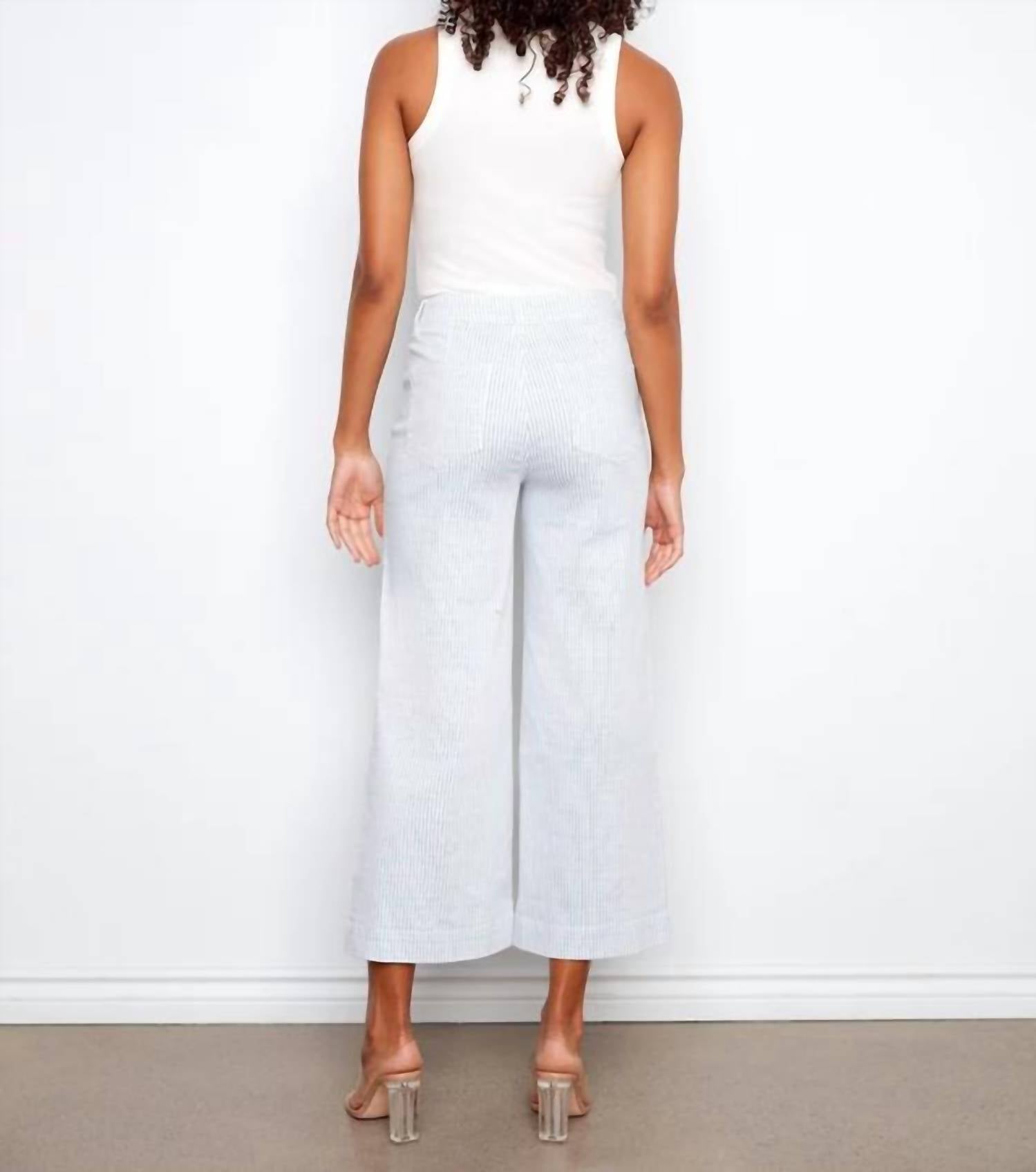 Charlie B - Flare Leg Stripe Pant