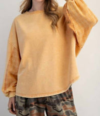 Easel - Dolman Mixed Terry Pullover Sweater