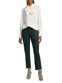 Frame - Le High Straight Raw Stagger Coated Jeans