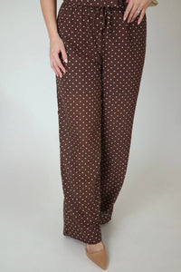GILLI Piper Polka Dot Set in brown - women's sleepwear - alternate view