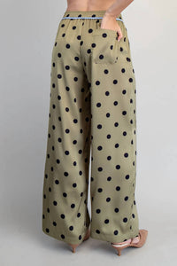 Ee:Some - Polka Dot Wide Leg Pant