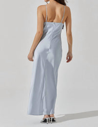 Astr - Satin Bow Midi Dress