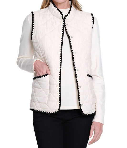 Multiples - Quilted Woven Vest