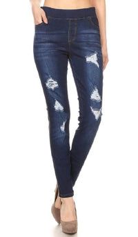 Jvini - Brenda’s Distressed Denim Jeggings