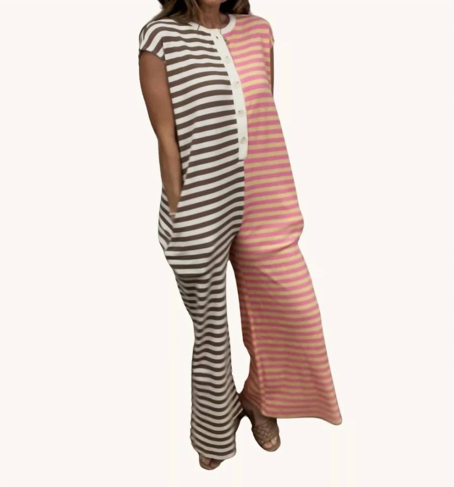 Wishlist - Daisy Striped Jumpsuit