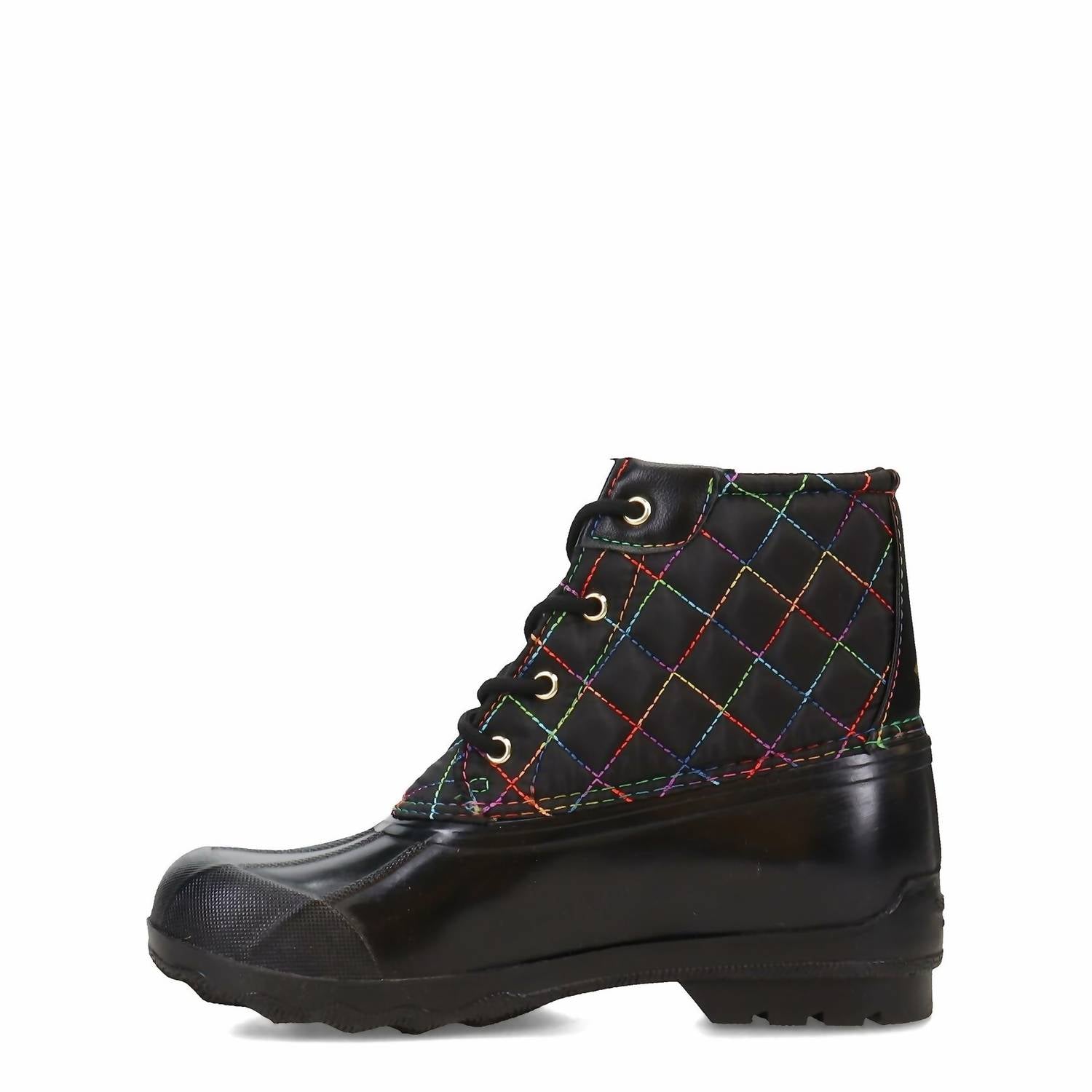 Sperry Little Kids Port Rain Boots in black rainbow - kids' shoe - view 4