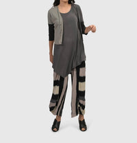 ALEMBIKA Essential Colorblock Cupro Cardigan in multi - women's cardigan - view 7