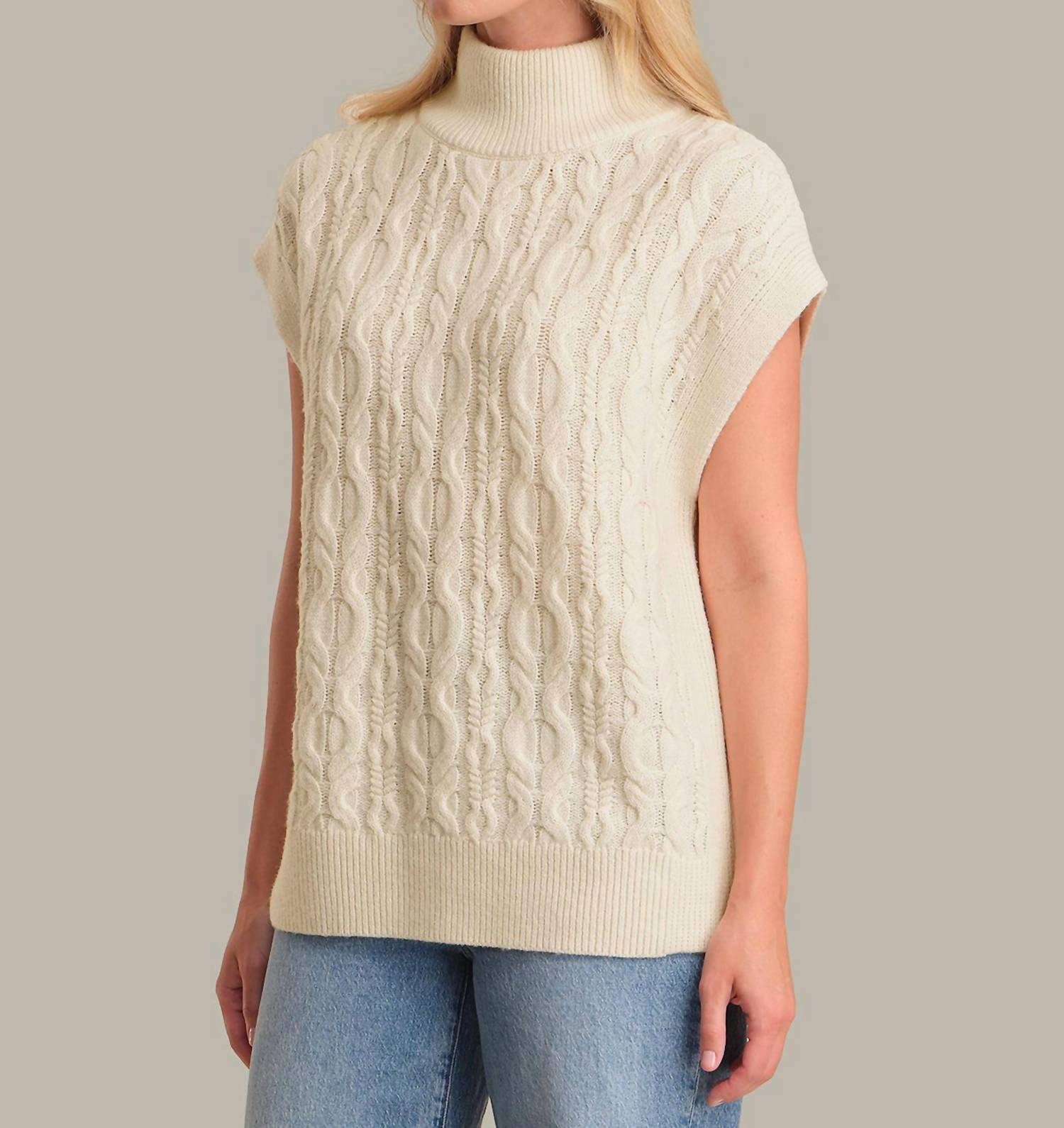 525 America - Rae Wool Cashmere Cable Vest