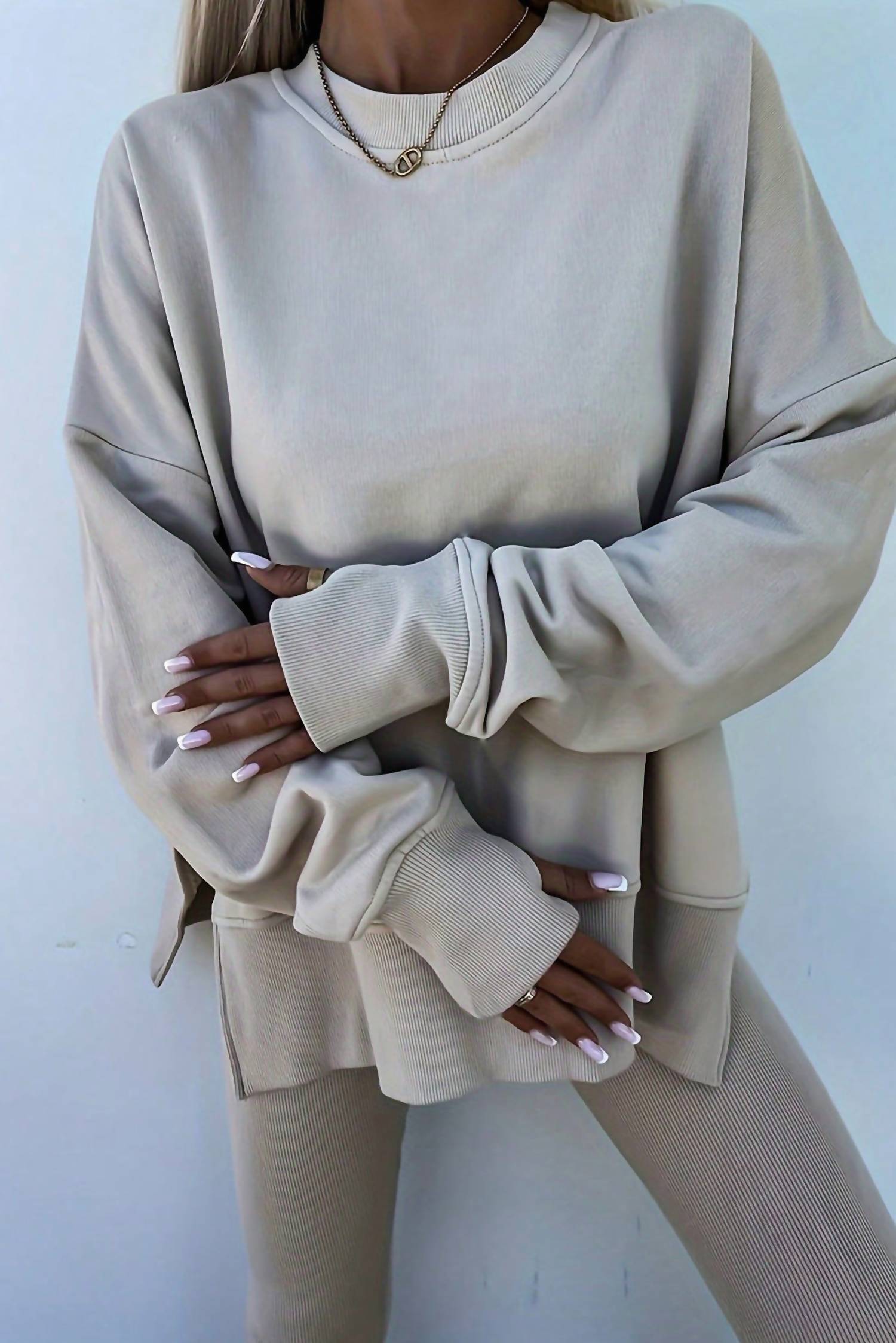 Uzwholesale - Sweatshirt and Skinny Pants Set