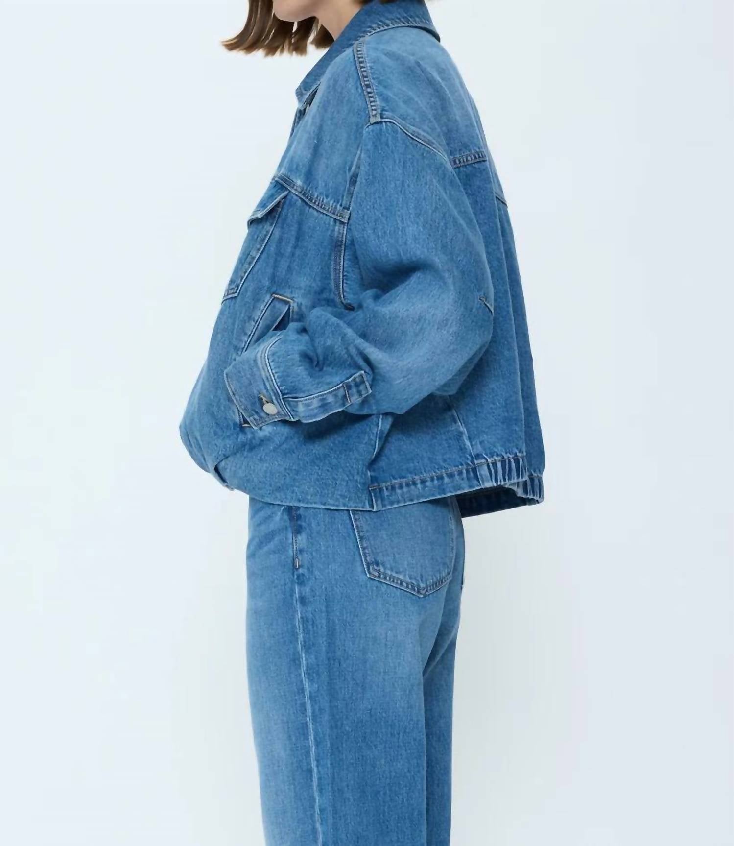 PISTOLA Bibi Denim Jacket in heartfelt - women's jacket - detail view