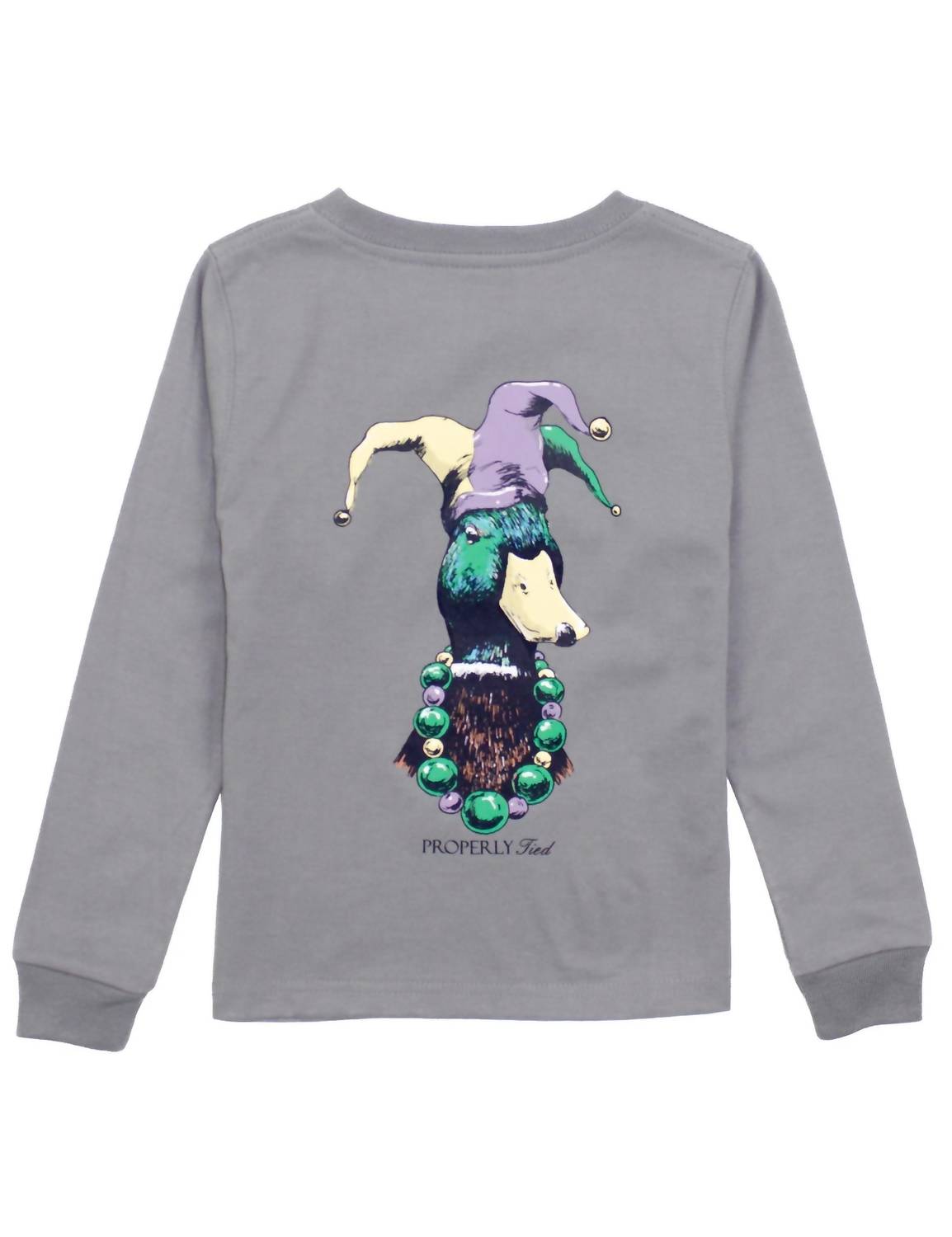 Properly Tied - Men's Mardi Gras Mallard Long Sleeve Top