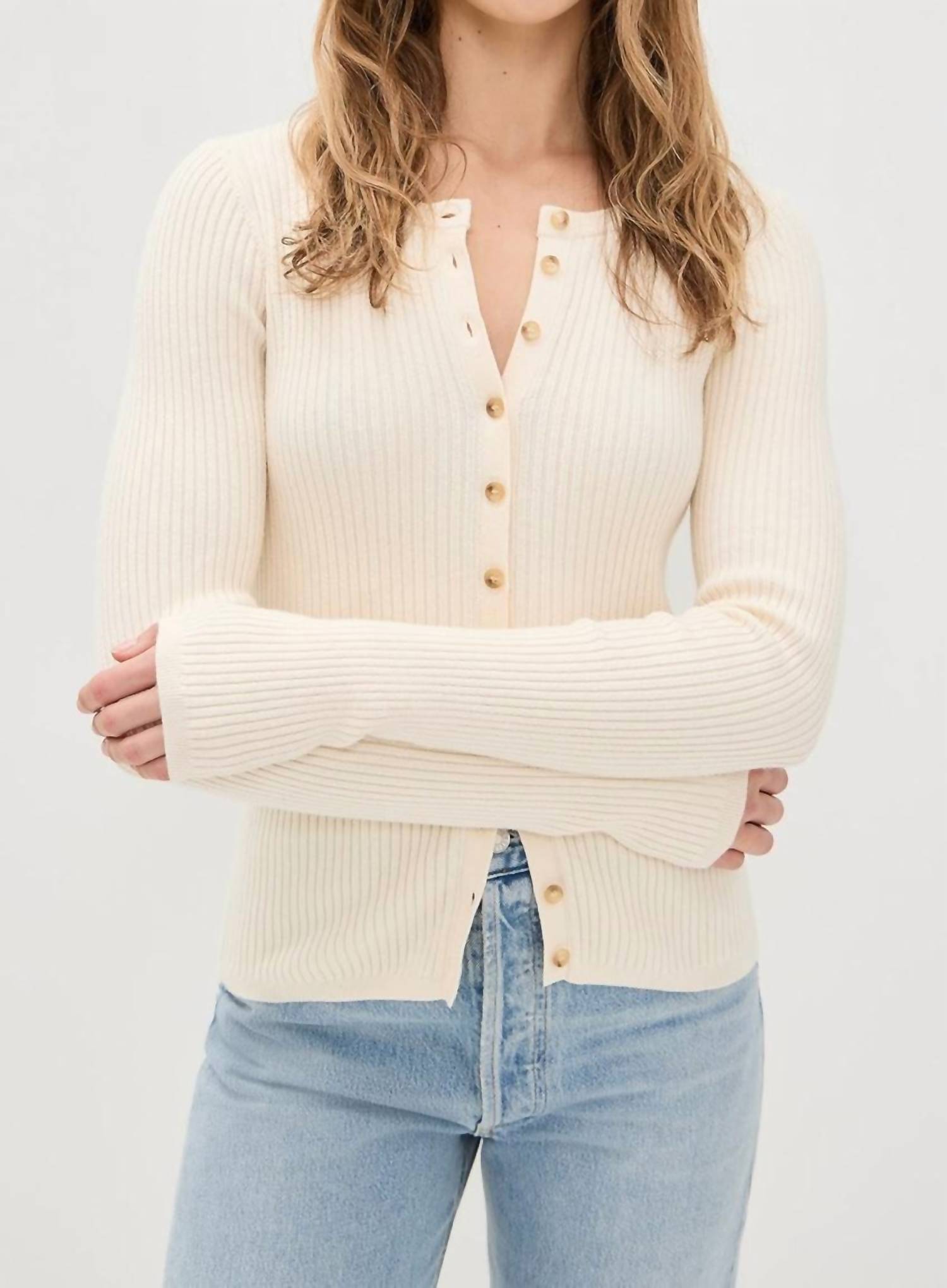 Faherty - Milo Fitted Ribbed Cardigan - Plus