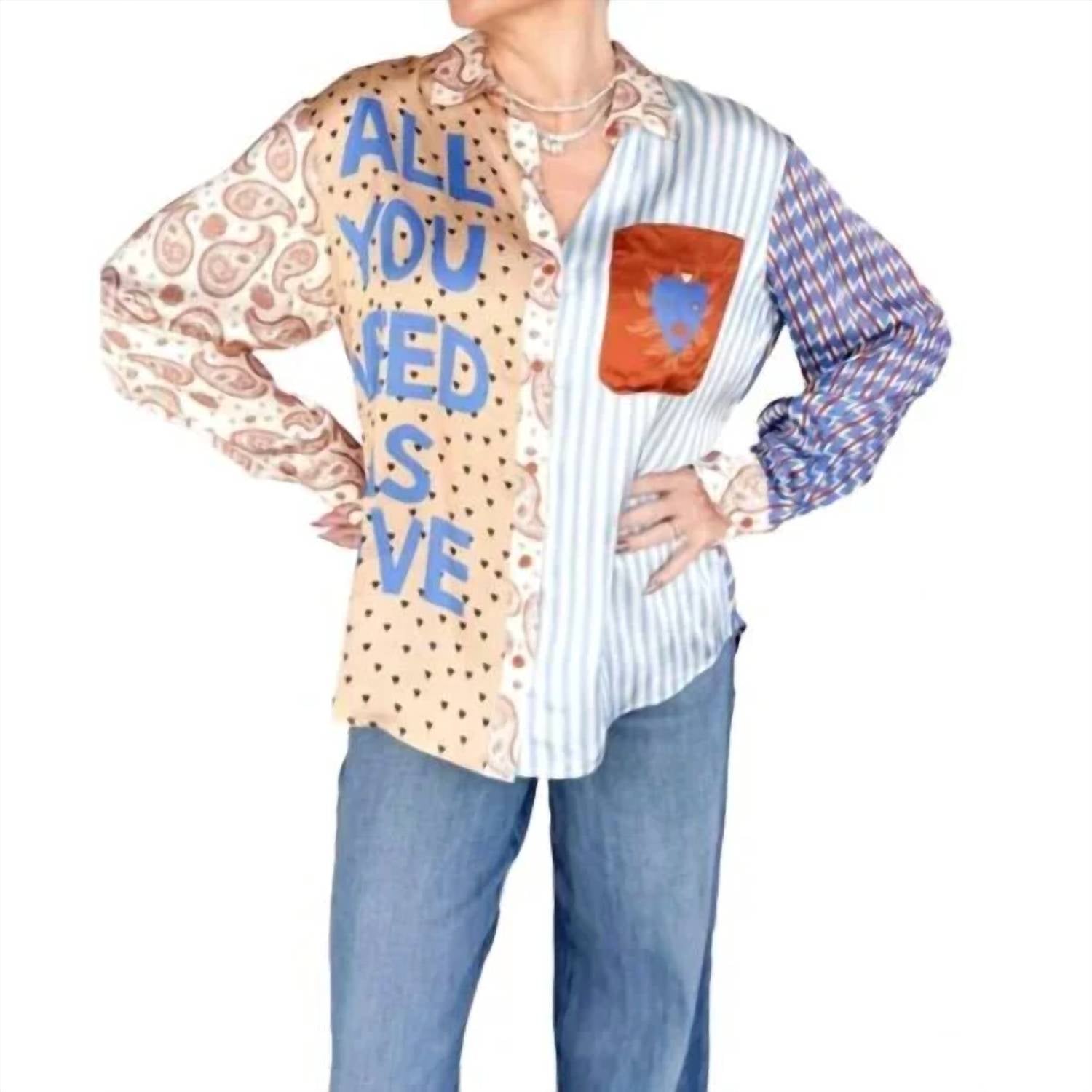 Me369 - Camilla Mix Pattern Shirt