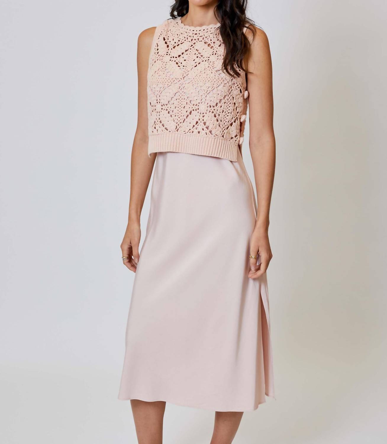 Dh New York - Silk Dress With Sweater