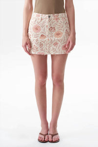 Bayeas - Mid Rise Floral Mini Skirt