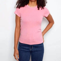 Charlie B - Tencel Rib Crew Neck T Shirt