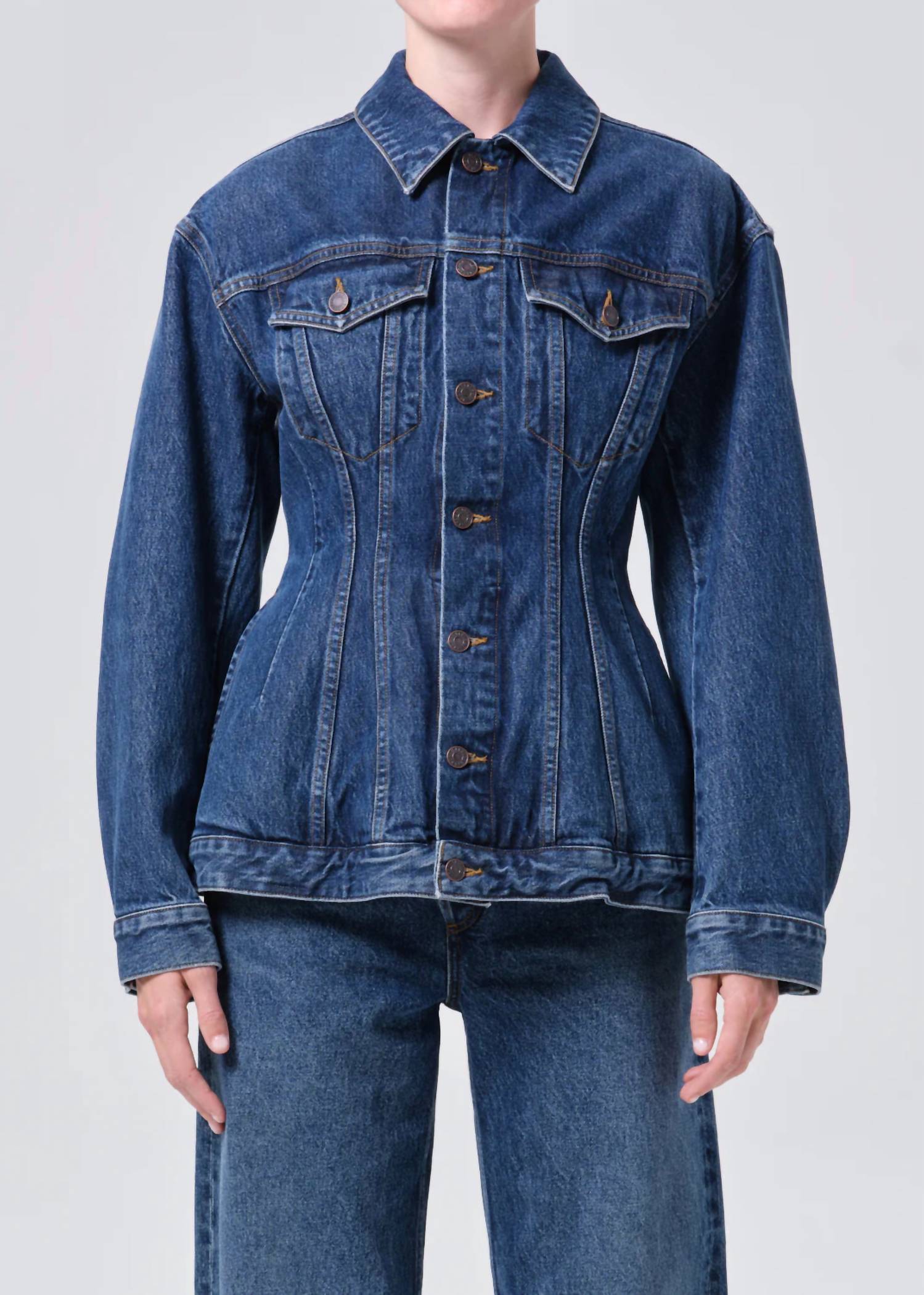 AGOLDE Myra Jean Jacket in volume - women's jacket - detail view