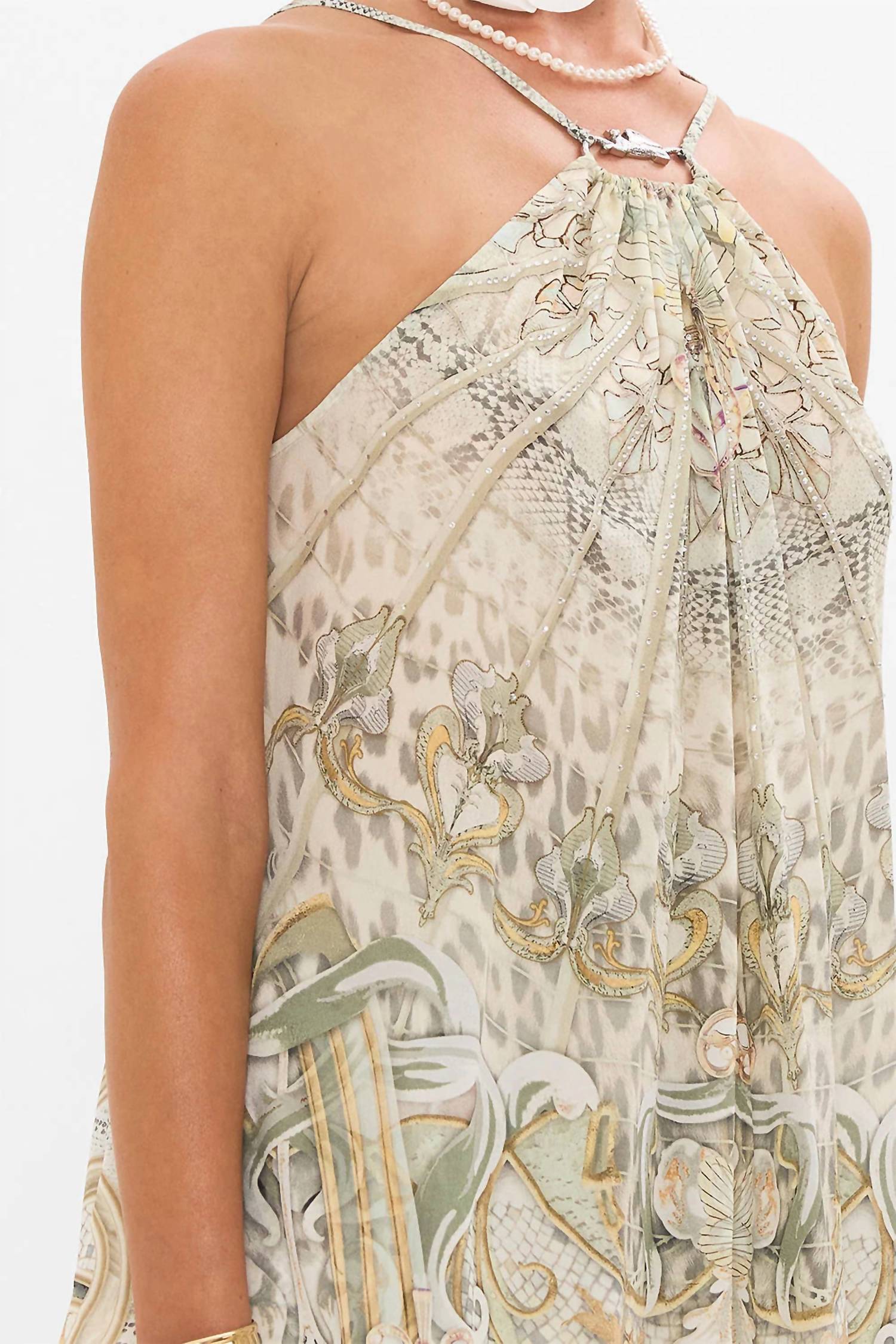 Camilla - Gather Neck Hardware Top