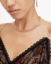 Allsaints - Della Crystal Curb Chain Necklace