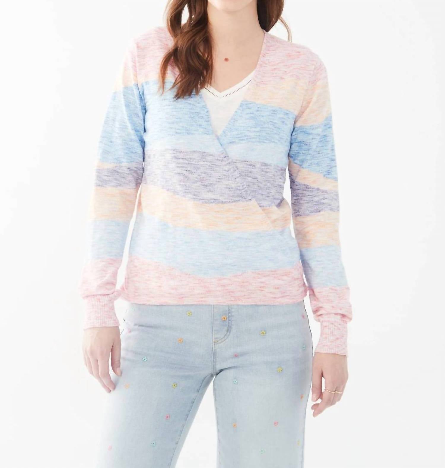 Fdj - 3 Way Long Sleeve Cardigan - Plus