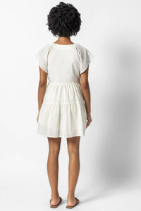 Lilla P - Flutter Sleeve Tiered Dress