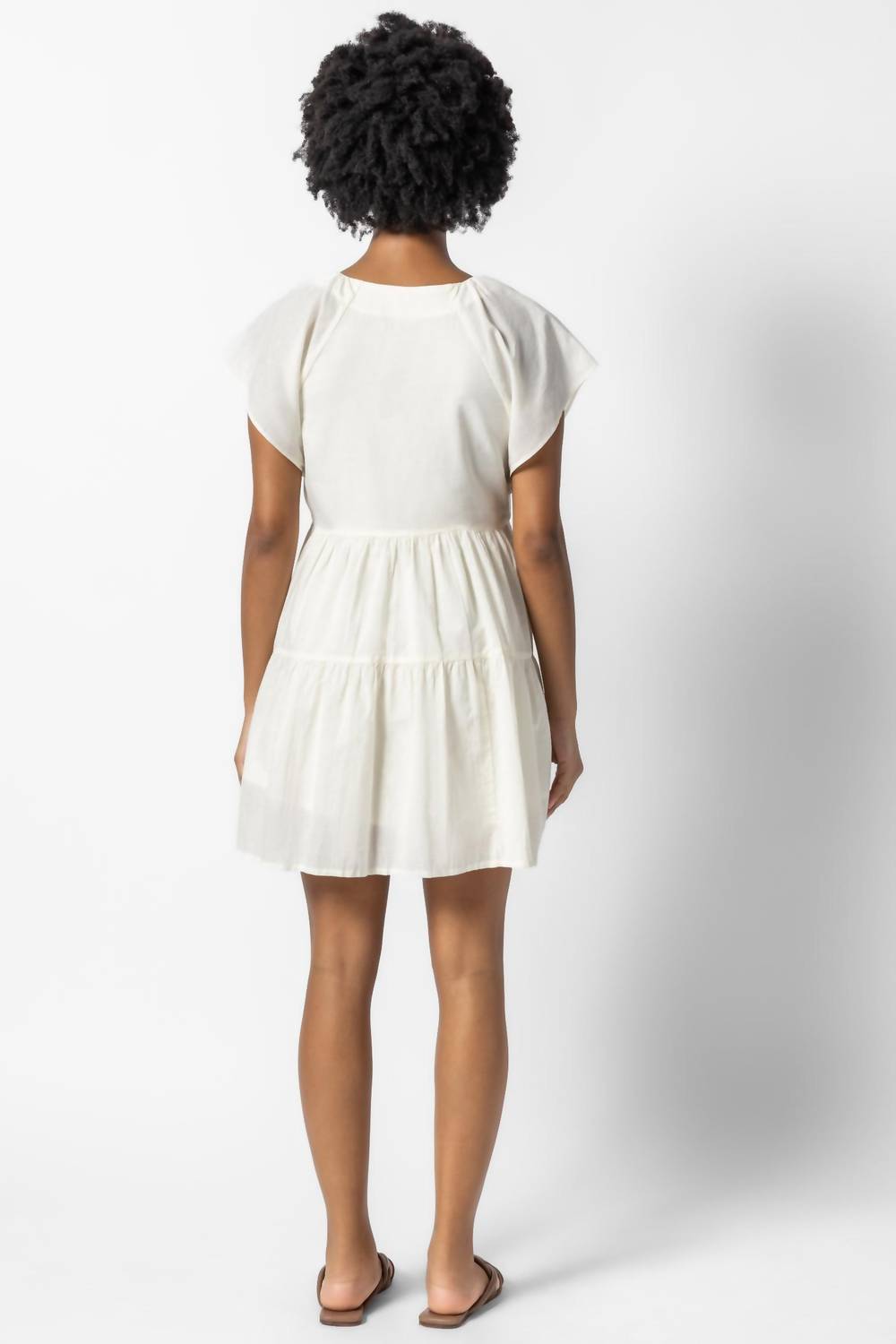 Lilla P - Flutter Sleeve Tiered Dress