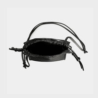 Lemiz - Women's Mini Bowie Drawstring Crossbody Leather Bag