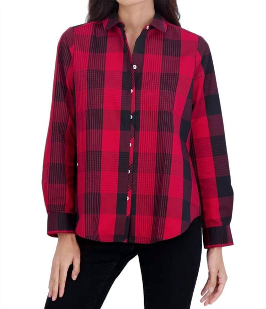 Foxcroft - CHARLIE NO IRON BUFFALO PLAID SHIRT