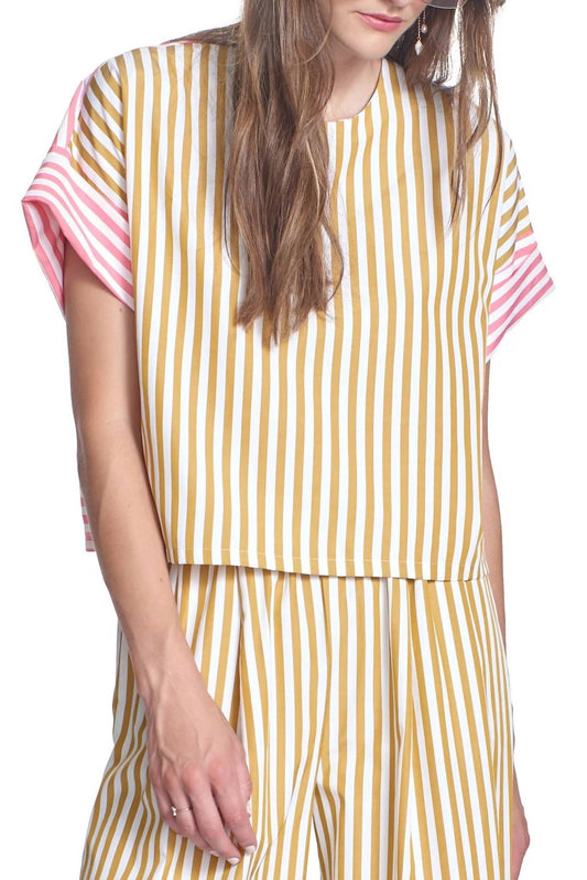 Corey Lynn Calter - Juni Crew Neck Striped Top