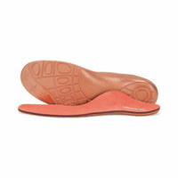 Aetrex Women's Premium Memory Foam Posted Orthotics Insole in orange - women's sneaker - detail view