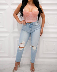 The Sang - Penelope Beaded Bustier Top