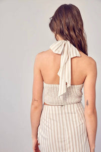 Do+Be - Crossneck Back Tie Crop Top