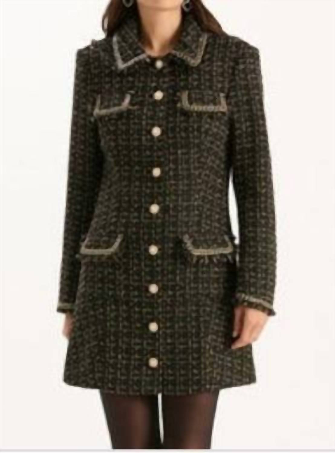 Tyler Boe Beth Boucle Dress in black 1 - women's dress