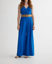 Iris Setlakwe - Sleeveless Crisscross Wide Leg Jumpsuit
